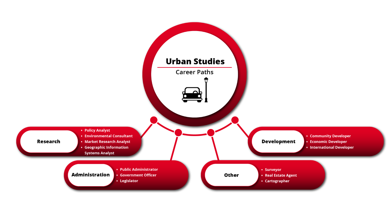 Career Option Infographic for Urban Studies program